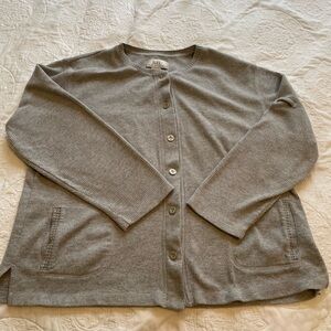 Karen Neuburger Gray corduroy cardigan jacket. Xl long sleeve